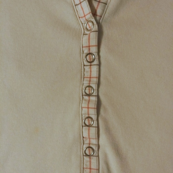 Ann Taylor LOFT S collared henley long sleeved T - Picture 6 of 7